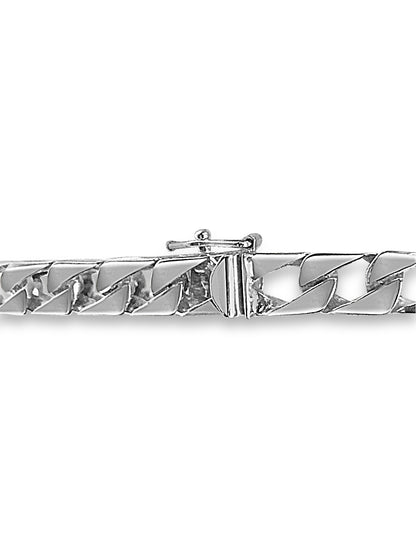 Curb Solid Gold Handmade Bracelet , 7mm, 6.5-10 Inch