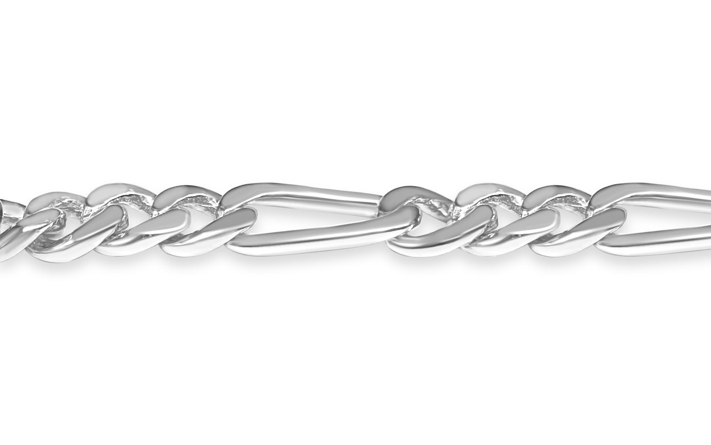 Figaro Solid Gold Handmade Necklace , 7mm, 16-30 Inch