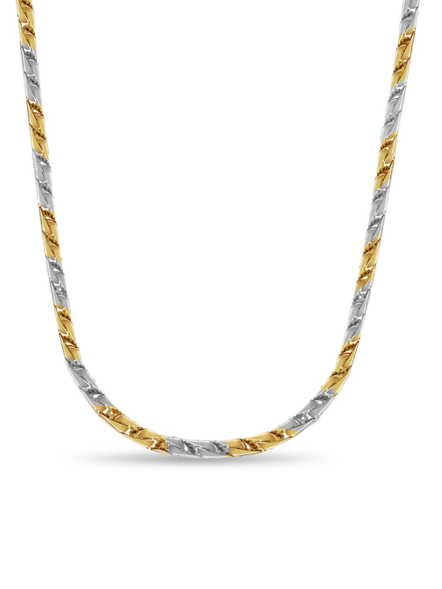 Curb Solid Gold Handmade Necklace , 7mm, 16-30 Inch