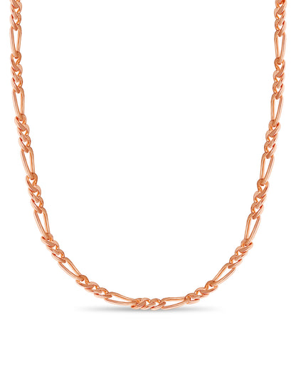 Figaro Solid Gold Handmade Necklace , 7mm, 16-30 Inch