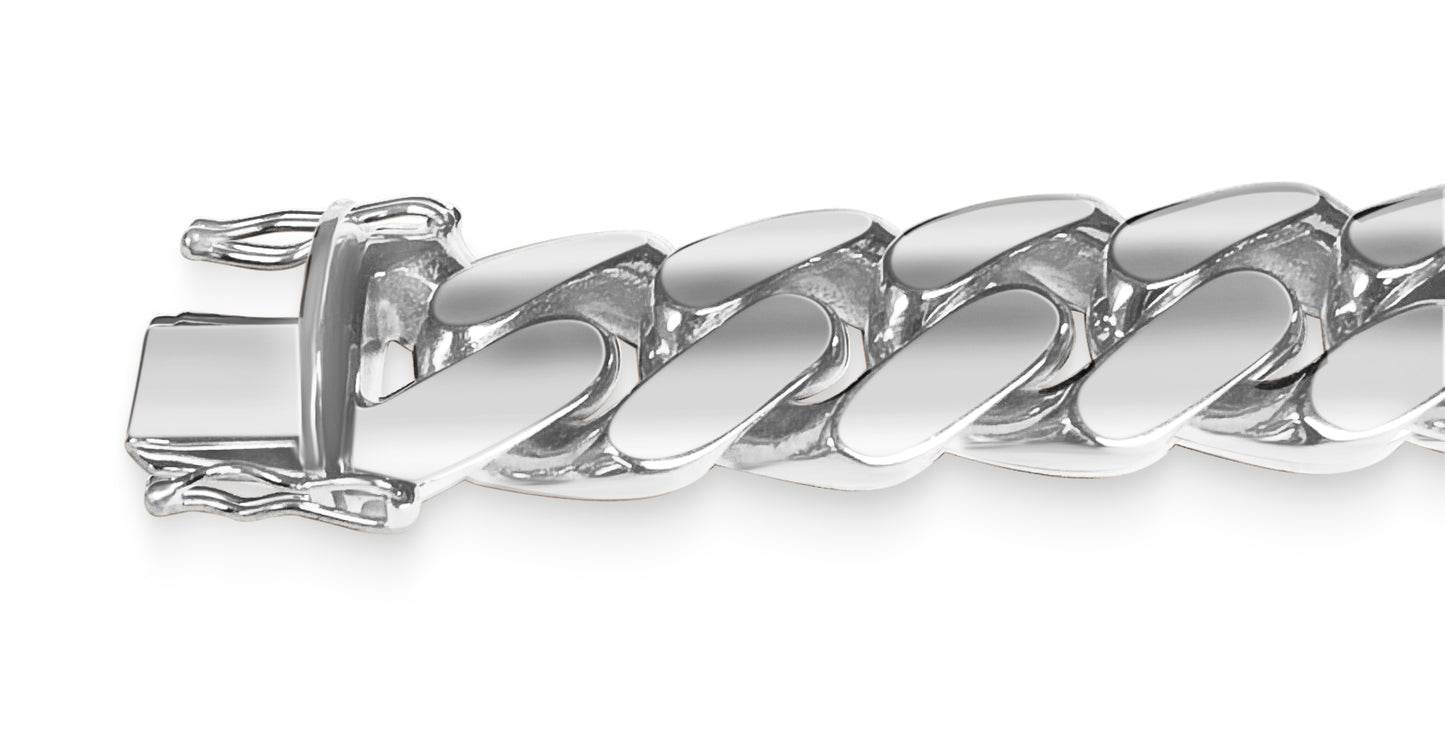 Miami Cuban Solid Gold Handmade Bracelet , 18mm, 6.5-10 Inch