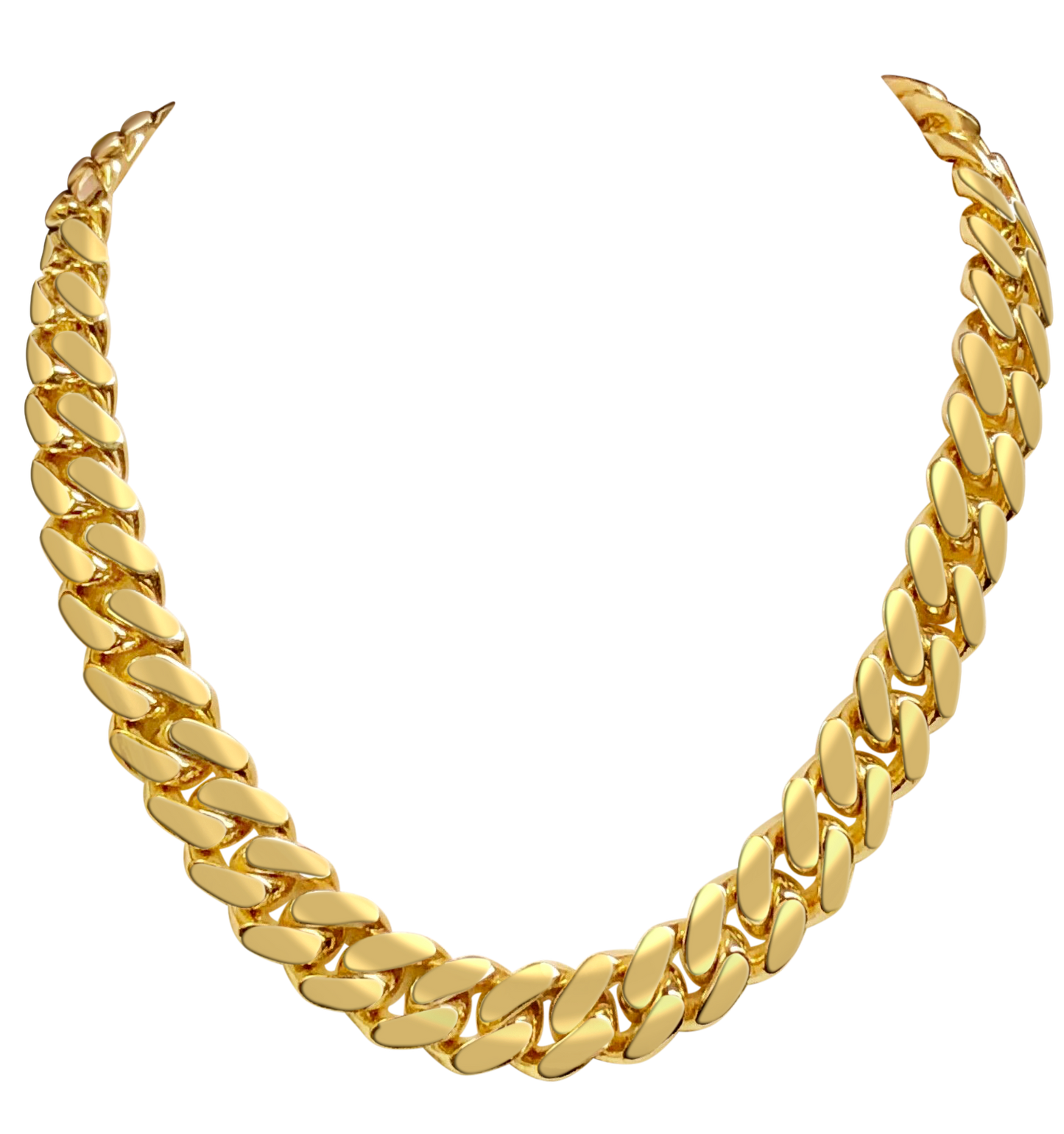 Miami Cuban Solid Gold Handmade Necklace , 16mm, 16-30 Inch