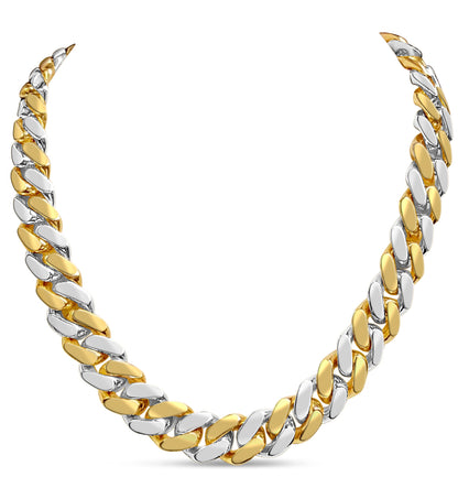 Miami Cuban Solid Gold Handmade Necklace , 16mm, 16-30 Inch