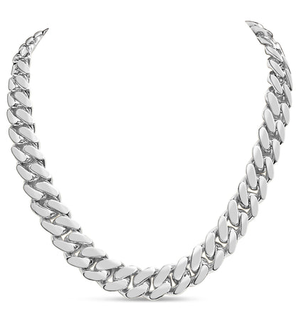 Miami Cuban Solid Gold Handmade Necklace , 16mm, 16-30 Inch