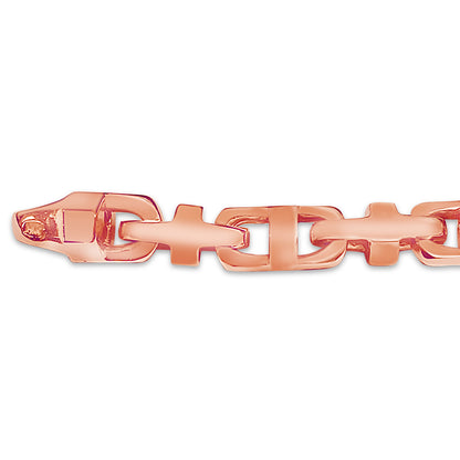 Anchor Mariner Solid Gold Handmade Bracelet , 7mm, 6.5-10 Inch