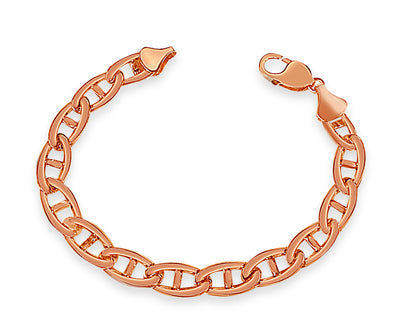 Anchor Mariner Solid Gold Handmade Bracelet , 9mm, 6.5-10 Inch