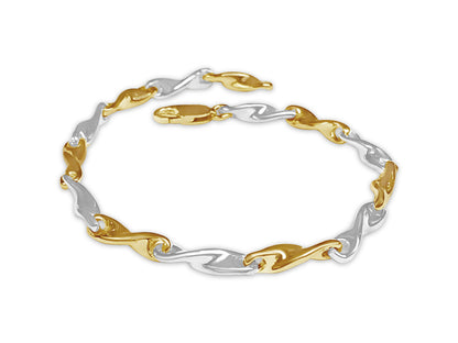 Twist Solid Gold Handmade Bracelet , 5mm, 6.5-10 Inch