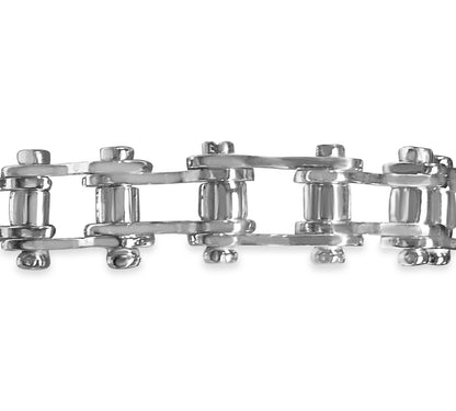 Motorcycle/Bike Chain Solid Gold Handmade Necklace , 14mm, 16-30 Inch