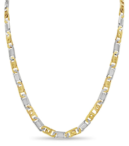 Tiger Eye & Bar Solid Gold Handmade Necklace , 11mm, 16-30 Inch