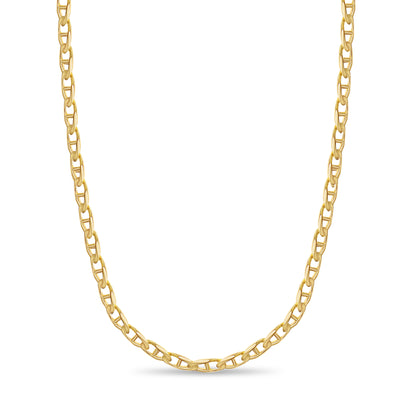 Anchor Mariner Solid Gold Handmade Necklace , 6mm, 16-30 Inch