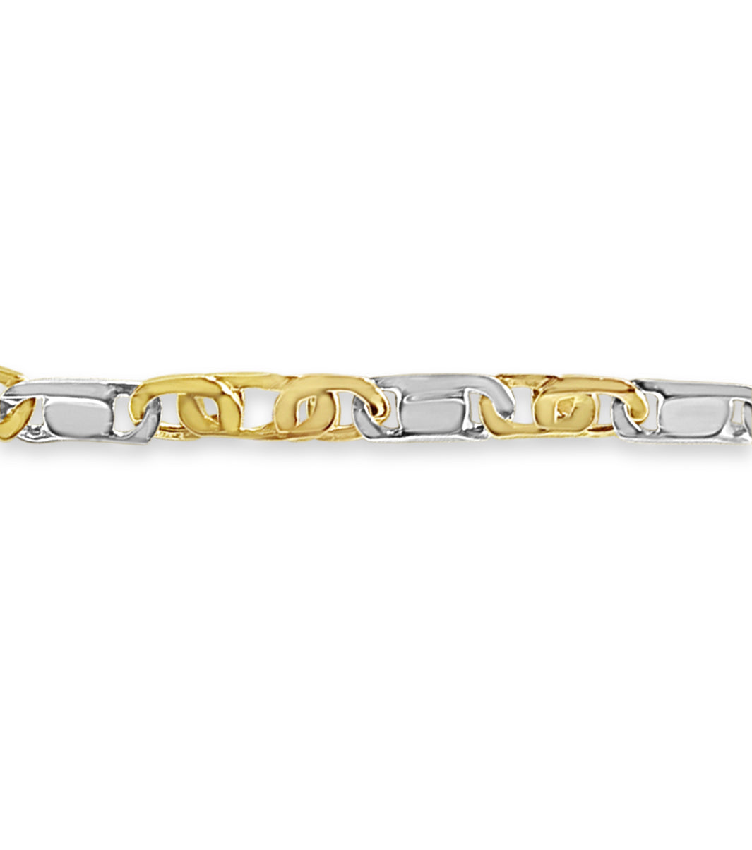 Tiger Eye & Bar Solid Gold Handmade Bracelet , 11mm, 6.5-10 Inch