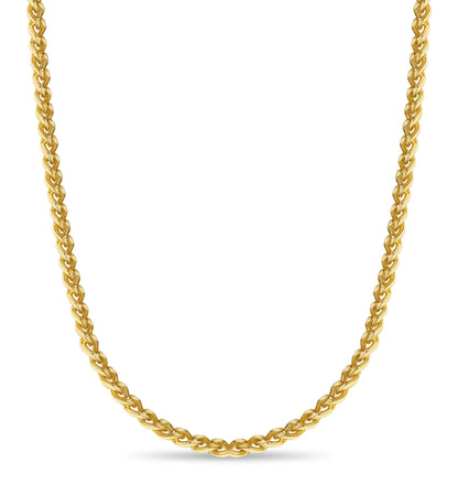 Curb Solid Gold Handmade Necklace , 8mm, 16-30 Inch