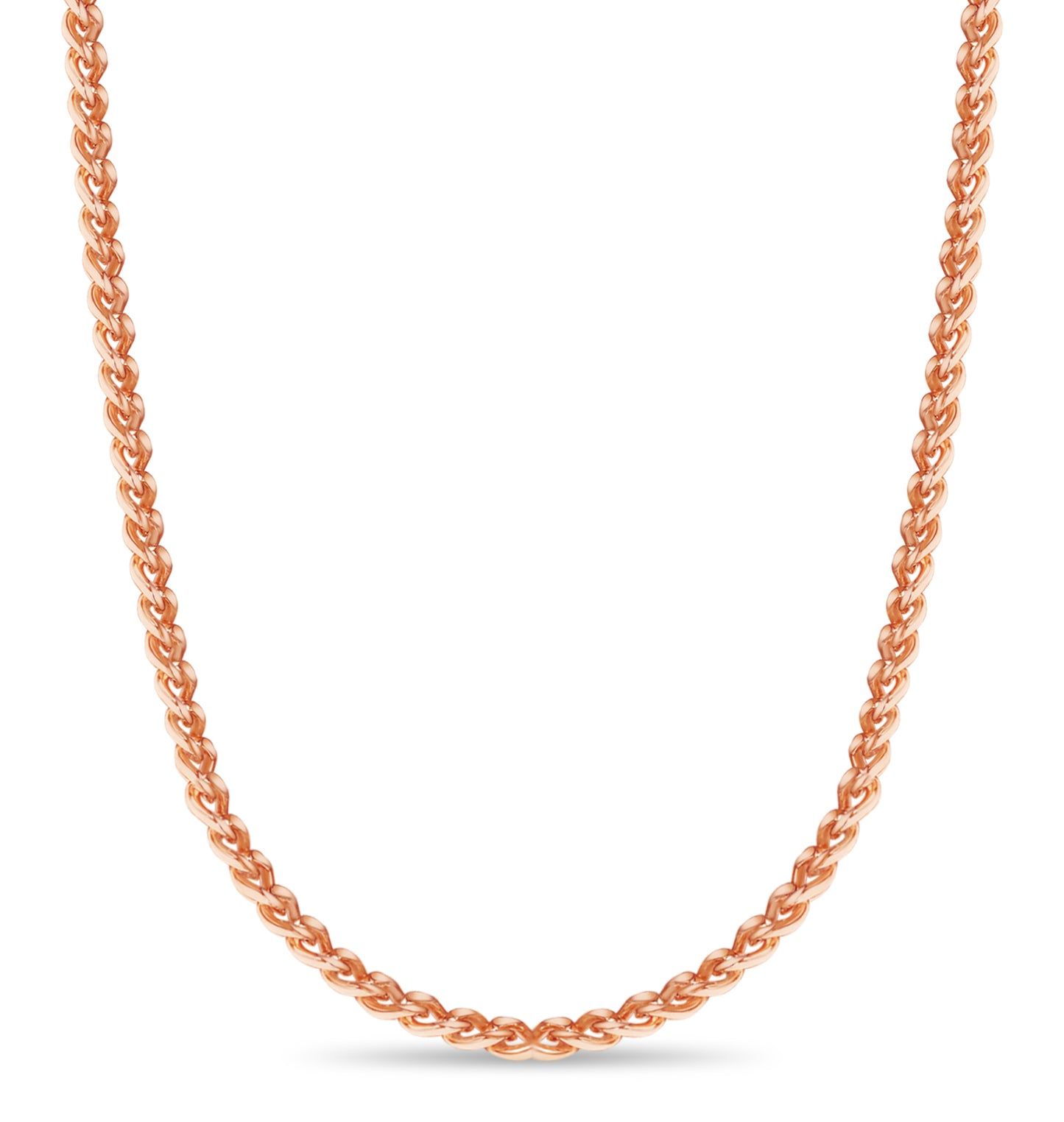 Curb Solid Gold Handmade Necklace , 8mm, 16-30 Inch