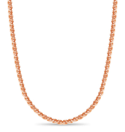 Curb Solid Gold Handmade Necklace , 8mm, 16-30 Inch