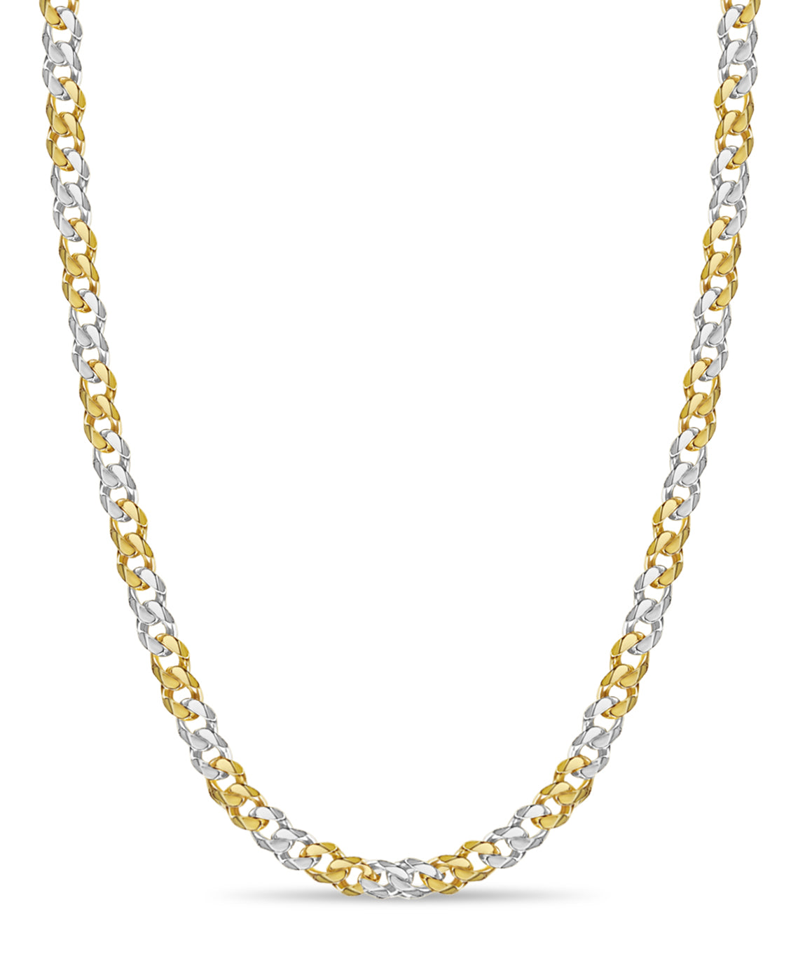 Curb Solid Gold Handmade Necklace , 11mm, 16-30 Inch