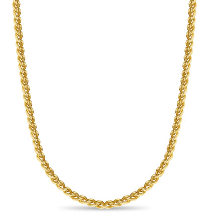 Curb Solid Gold Handmade Necklace , 8mm, 16-30 Inch