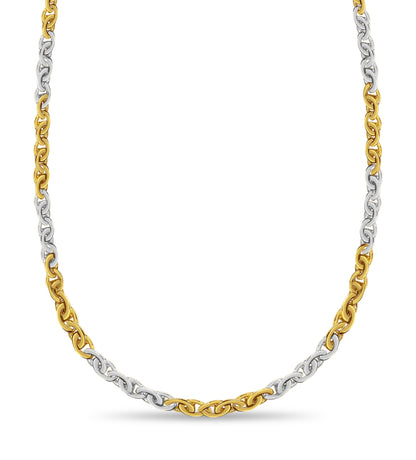 Tiger Eye Solid Gold Handmade Necklace , 8mm, 16-30 Inch