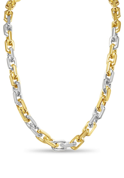 Fancy Rolo Solid Gold Handmade Necklace , 11mm, 16-30 Inch