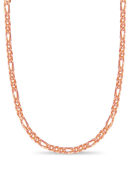 Figaro Solid Gold Handmade Necklace , 9mm, 16-30 Inch