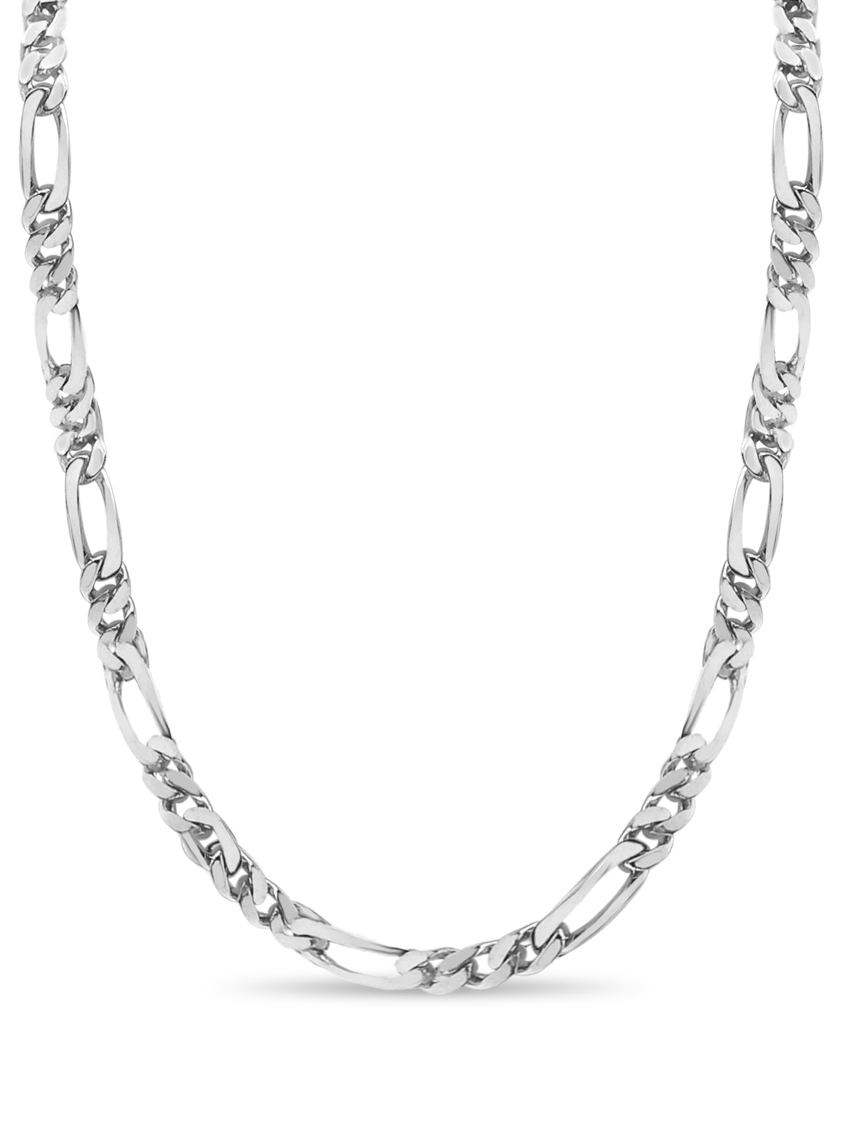 Figaro Solid Gold Handmade Necklace , 7mm, 16-30 Inch