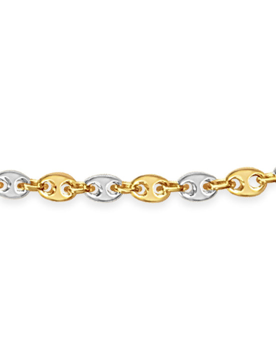 Mariner Solid Gold Handmade Necklace , 7mm, 16-30 Inch