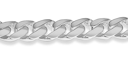 Curb Solid Gold Handmade Bracelet , 11mm, 6.5-10 Inch