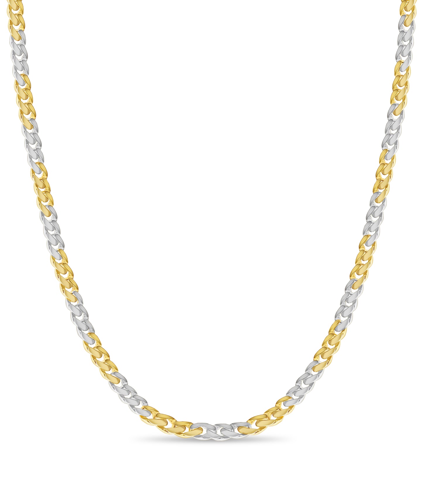 Curb Solid Gold Handmade Necklace , 11mm, 16-30 Inch