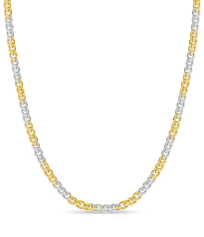 Curb Solid Gold Handmade Necklace , 11mm, 16-30 Inch