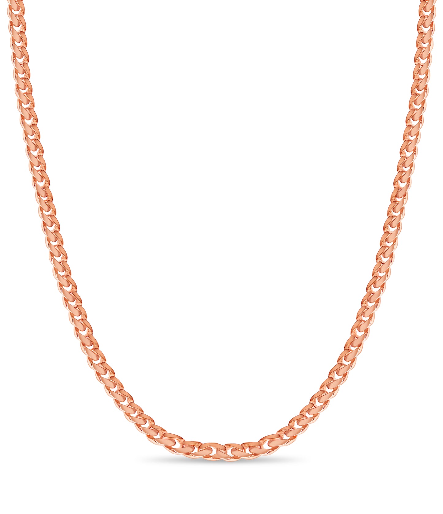 Curb Solid Gold Handmade Necklace , 11mm, 16-30 Inch