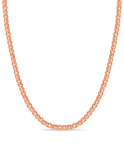 Curb Solid Gold Handmade Necklace , 11mm, 16-30 Inch