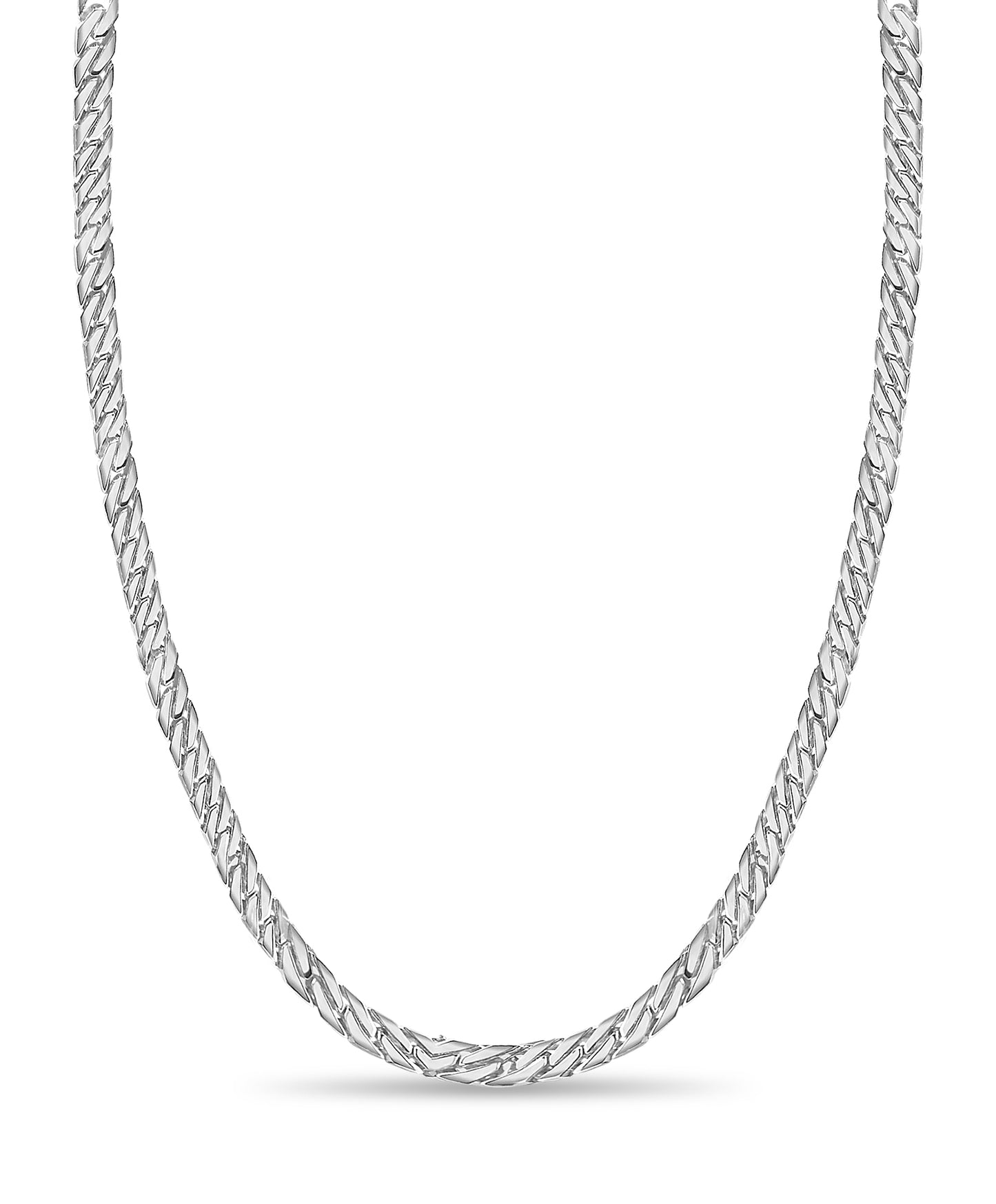 Curb Solid Gold Handmade Necklace , 8mm, 16-30 Inch
