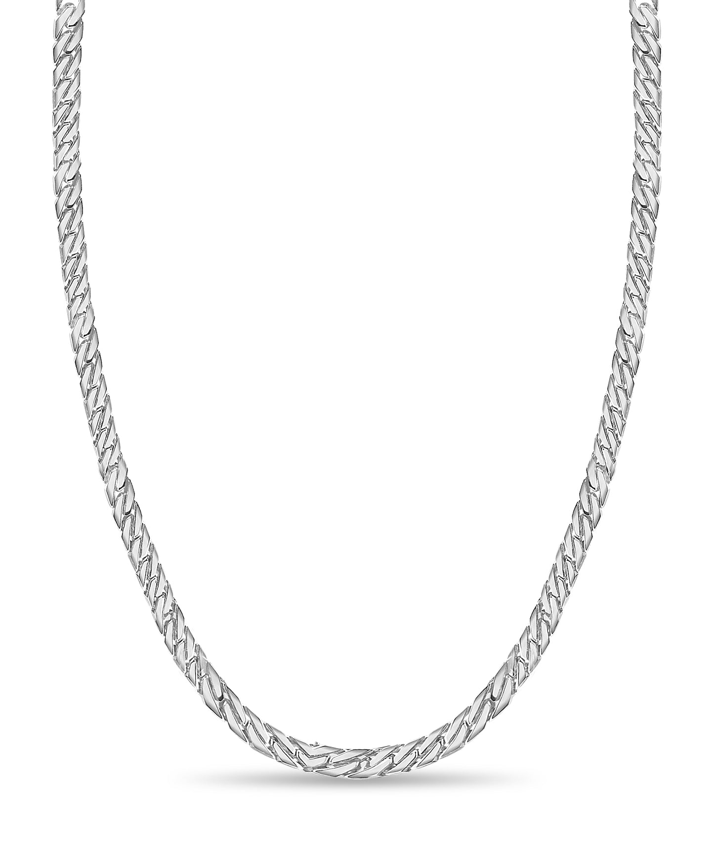 Curb Solid Gold Handmade Necklace , 8mm, 16-30 Inch