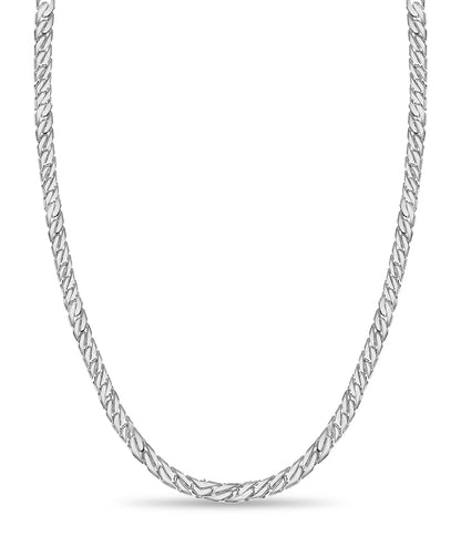 Curb Solid Gold Handmade Necklace , 8mm, 16-30 Inch