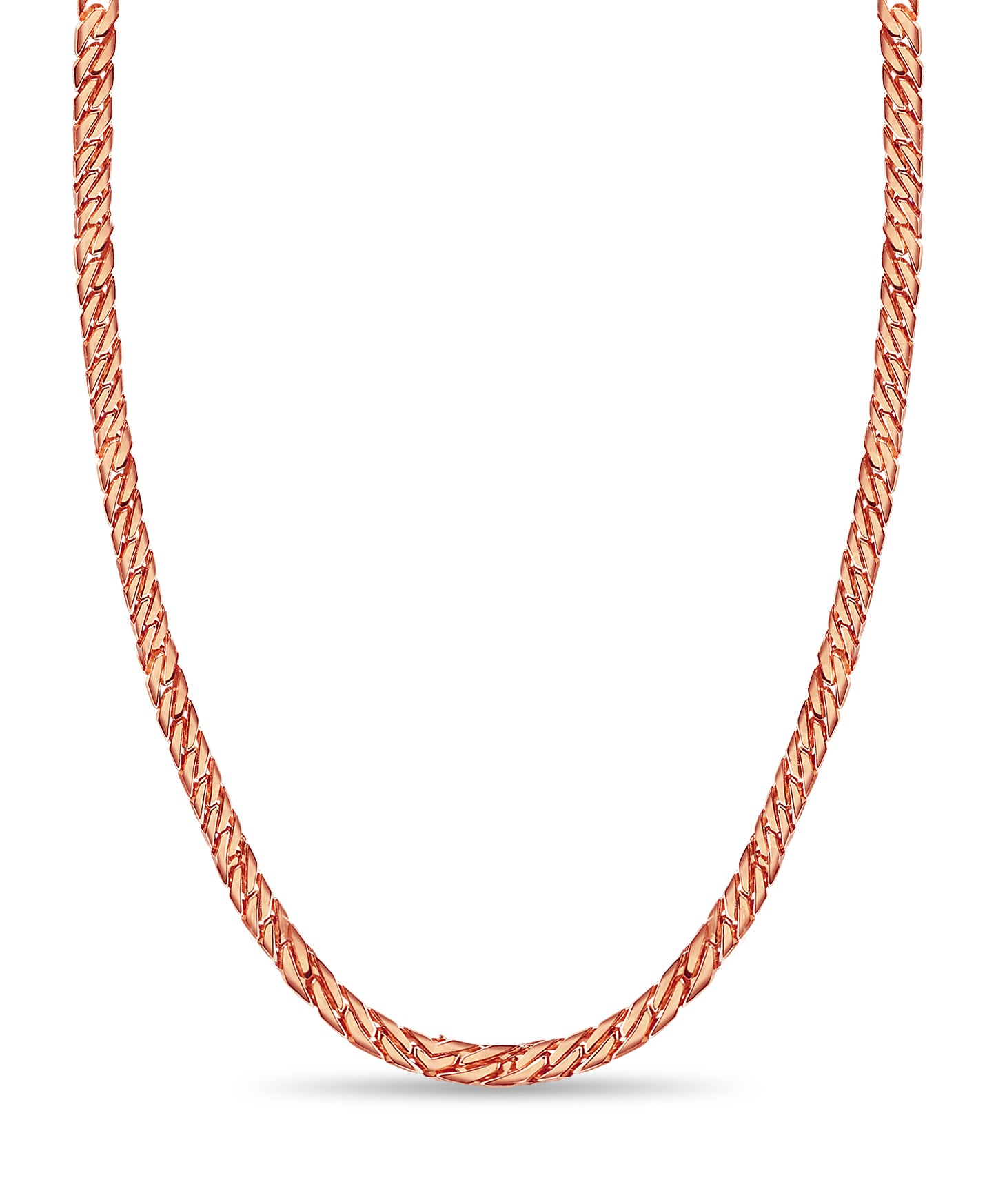 Curb Solid Gold Handmade Necklace , 8mm, 16-30 Inch
