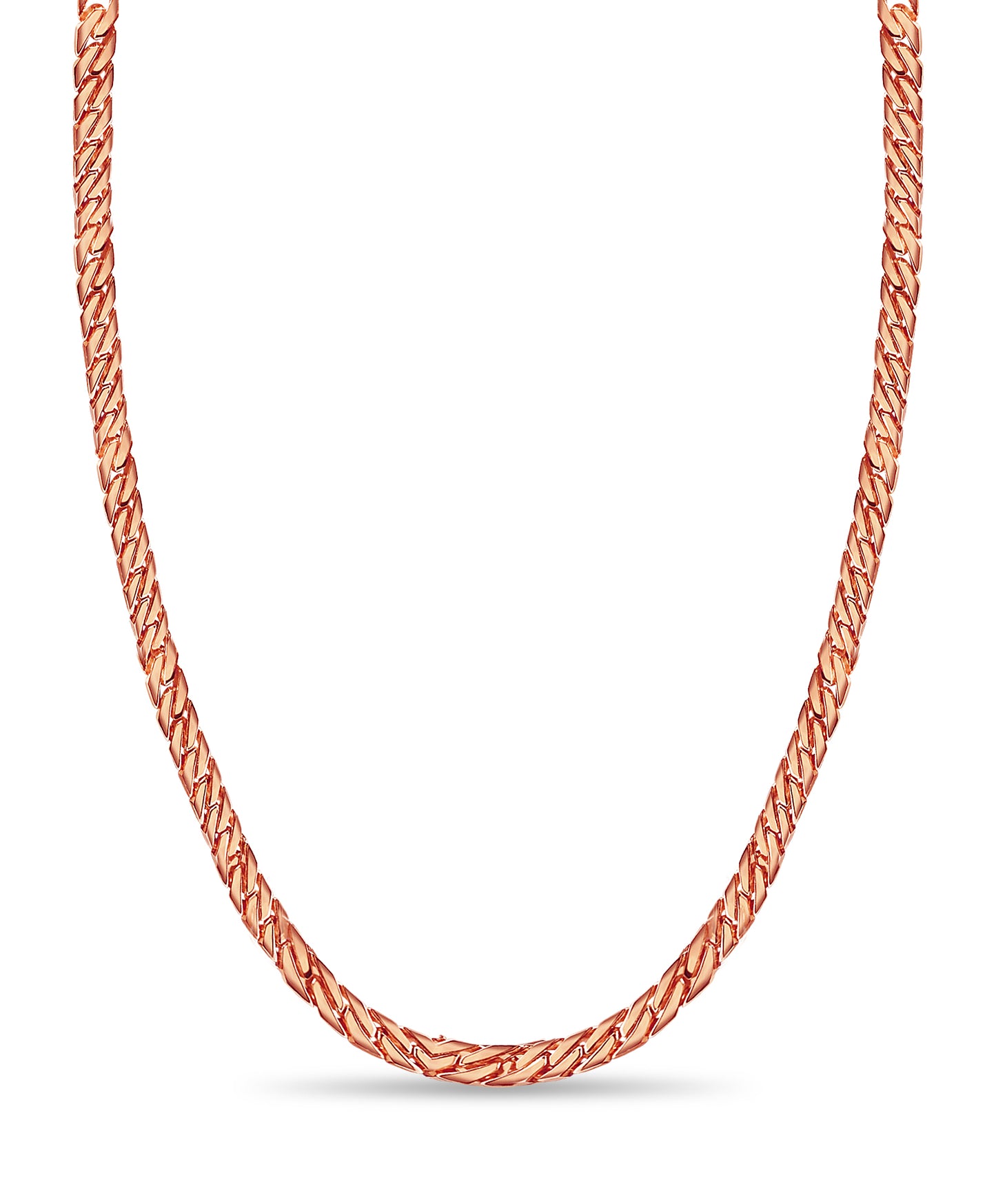 Curb Solid Gold Handmade Necklace , 8mm, 16-30 Inch