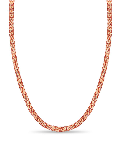 Curb Solid Gold Handmade Necklace , 8mm, 16-30 Inch