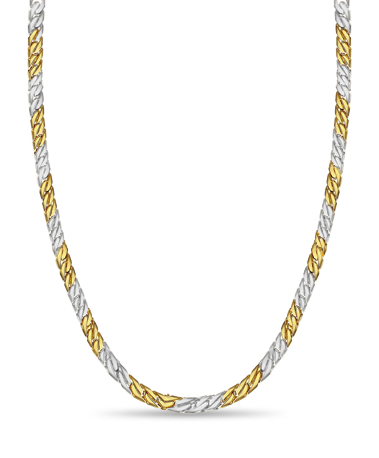 Curb Solid Gold Handmade Necklace , 8mm, 16-30 Inch