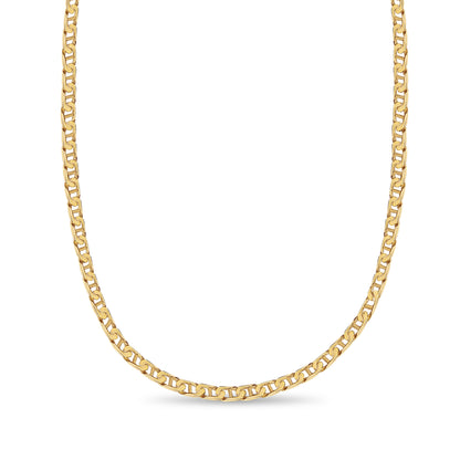 Mariner Solid Gold Handmade Necklace , 7mm, 16-30 Inch