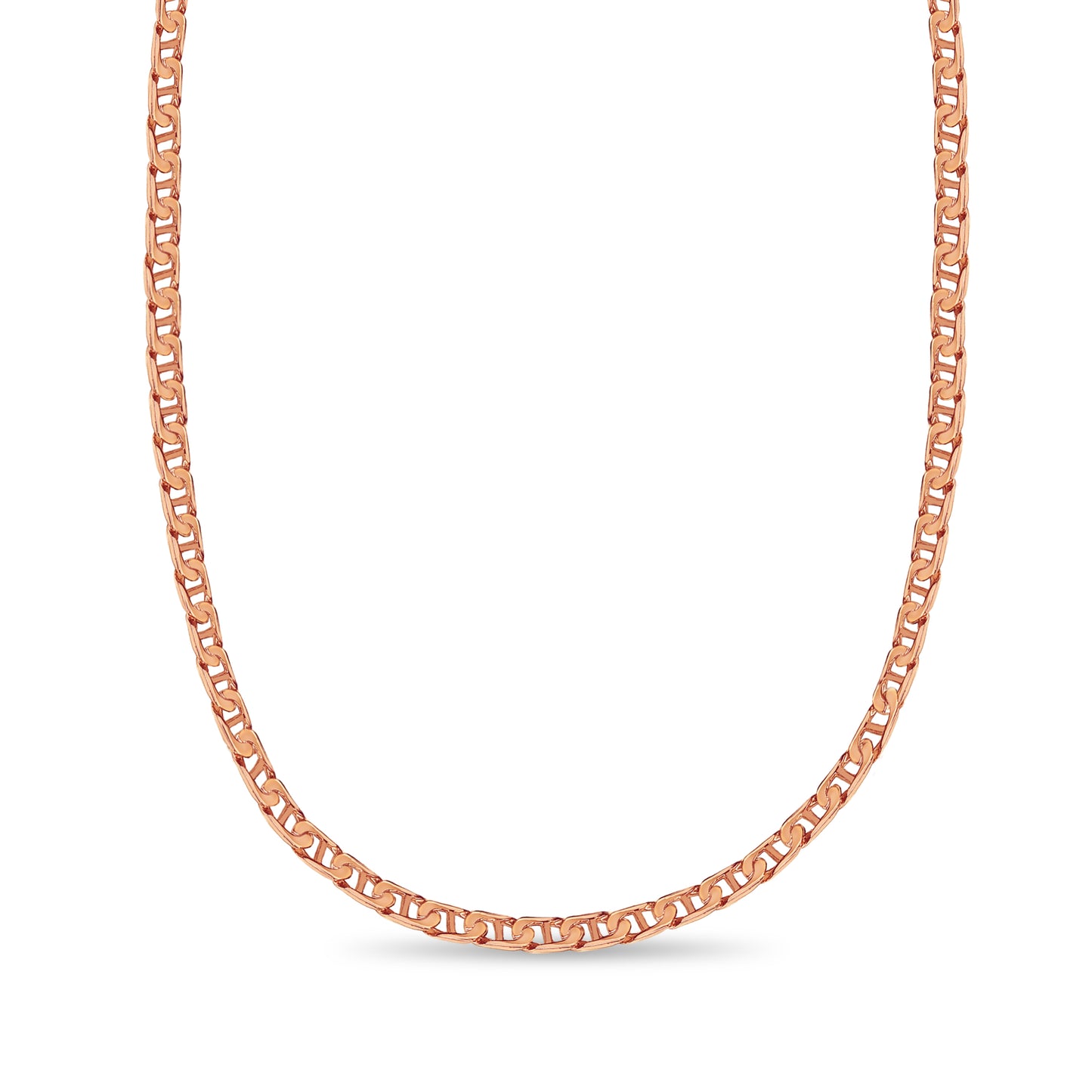 Mariner Solid Gold Handmade Necklace , 7mm, 16-30 Inch