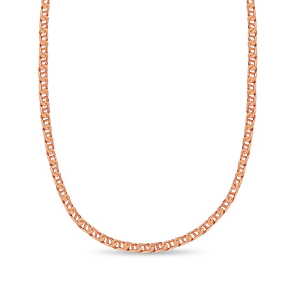 Mariner Solid Gold Handmade Necklace , 7mm, 16-30 Inch