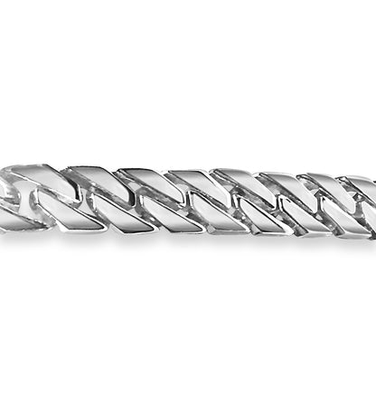 Curb Solid Gold Handmade Bracelet , 8mm, 6.5-10 Inch