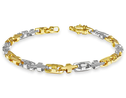 Anchor Mariner Solid Gold Handmade Bracelet , 5mm, 6.5-10 Inch