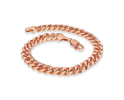 Miami Cuban Solid Gold Handmade Bracelet , 7mm, 6.5-10 Inch