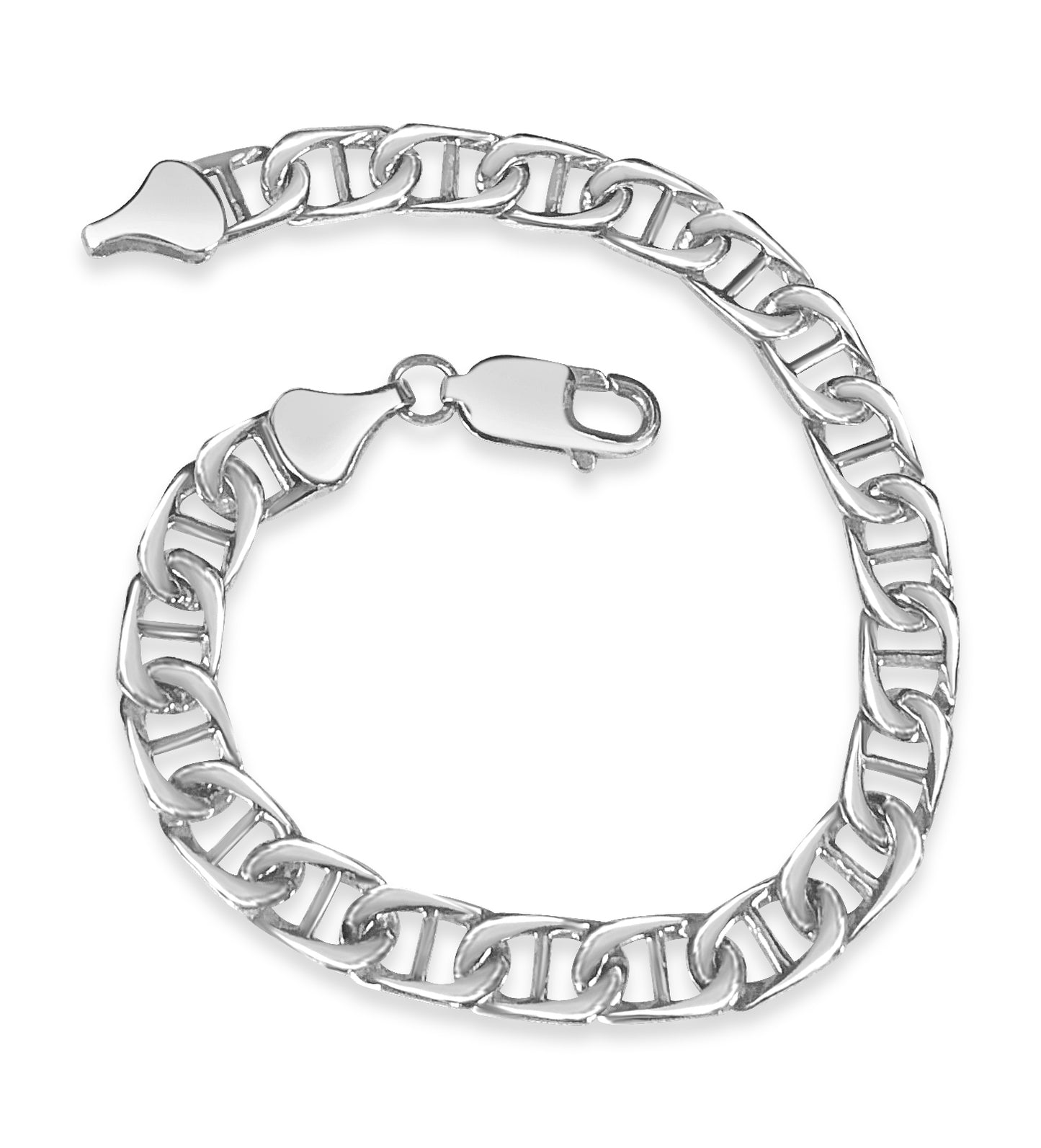 Mariner Solid Gold Handmade Bracelet , 7mm, 6.5-10 Inch