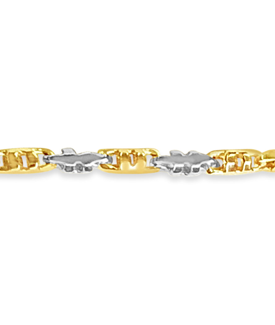 Anchor Mariner Solid Gold Handmade Necklace , 6mm, 16-30 Inch