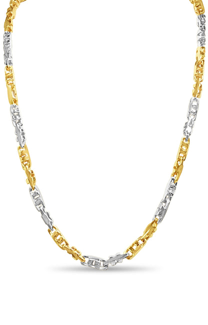 Anchor Mariner Solid Gold Handmade Necklace , 6mm, 16-30 Inch