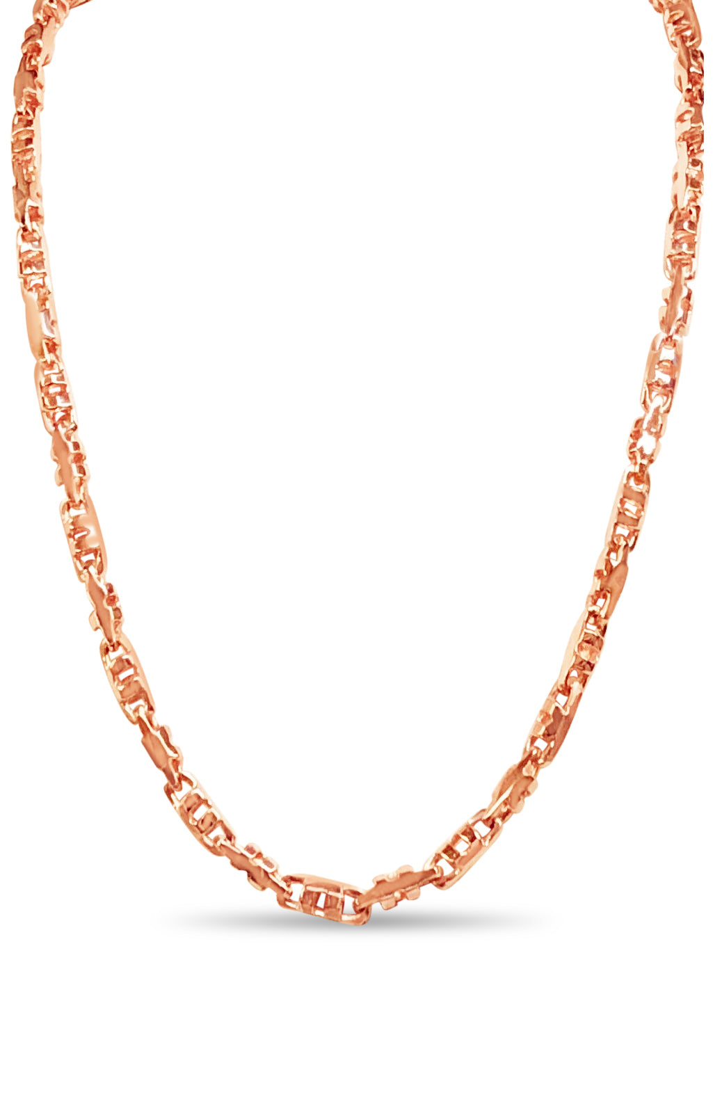 Anchor Mariner Solid Gold Handmade Necklace , 6mm, 16-30 Inch