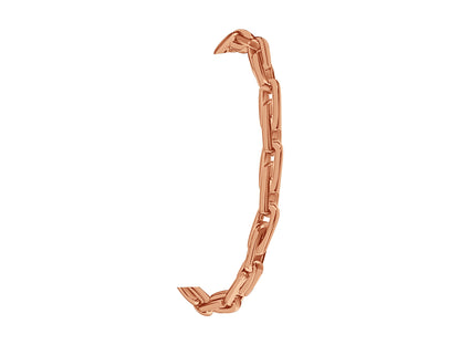 Fancy Rolo Solid Gold Handmade Bracelet , 5mm, 6.5-10 Inch