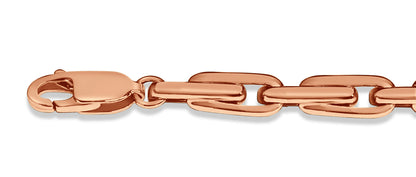 Fancy Rolo Solid Gold Handmade Bracelet , 5mm, 6.5-10 Inch