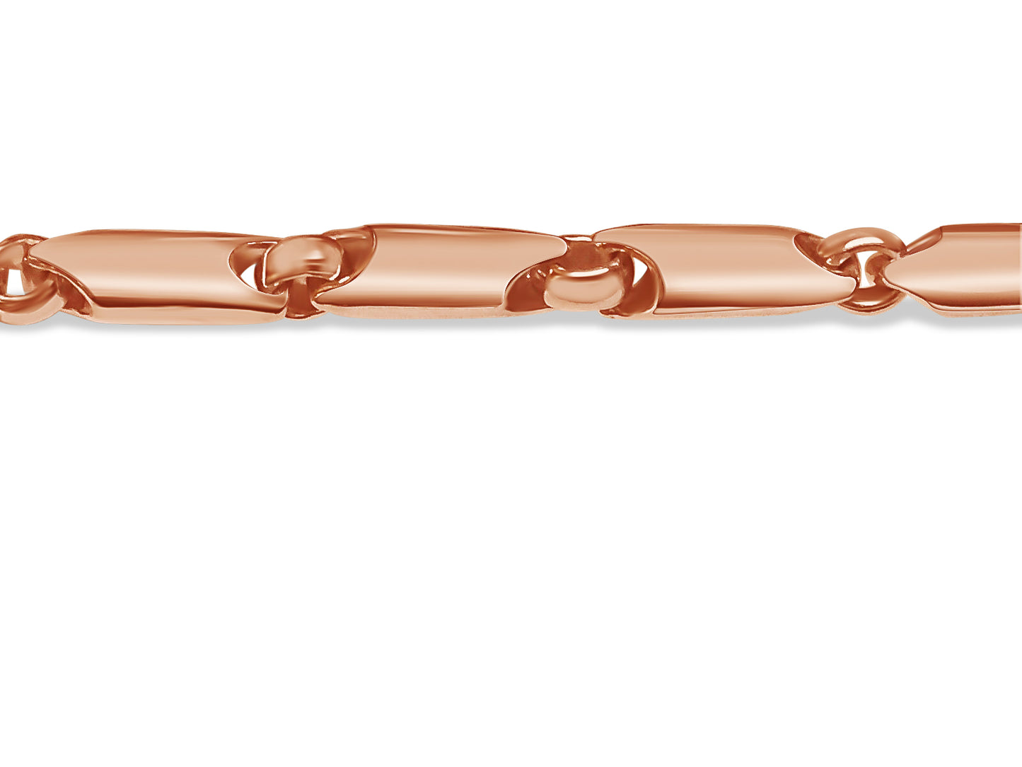 Cylinder Tube Solid Gold Handmade Bracelet , 5mm, 6.5-10 Inch